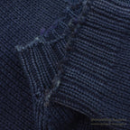 1930's~ OLD DARK NAVY KNIT WOOL SWEATER / FADED...