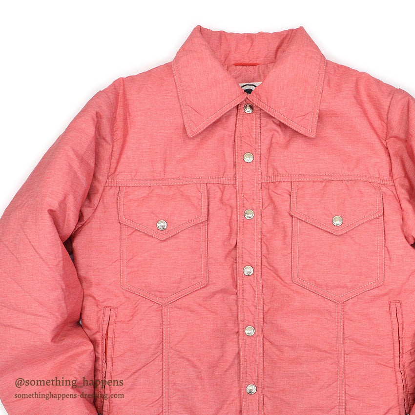 1970's~ BLACK BEAR PRIME GOOSE DOWN NYLON PUFFER JACKET / PINK ... M