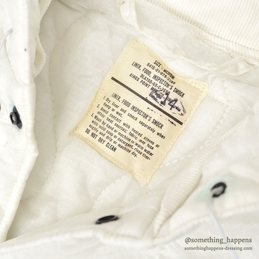 1980's U.S.MILITARY LINER, FOOD INSPECTOR'S SMOCK ... MEDIUM