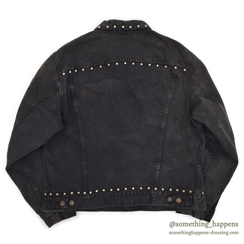 1960's LEVI'S 70505-0217 BIGE OVERDYED / BLACK WITH STUDS...