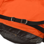 1970's EDDIE BAUER ORANGE NYLON/LEATHER RUCK SACK...