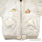 1950's JAPAN SOUVENIR JACKET スカジャン ALL BLACK TTSジッパー ...