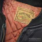 1950's HORSEHIDE ALL BLACK LEATHER SPORT JACKET / RARE DETAIL ...