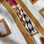 c.1940's NAVAJO RUG / RARE PATTERN / SMALL RUG IN RUG ... 128cm/74cm