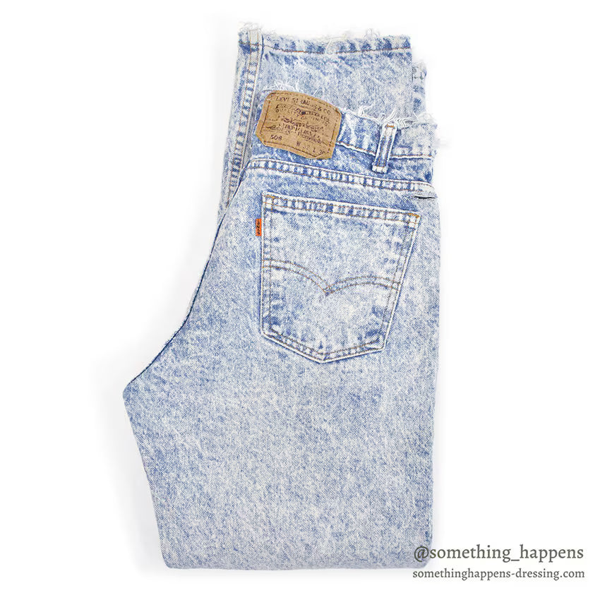 1990's Levi's 506 ACID WASHED DENIM PANTS ... W32/L30