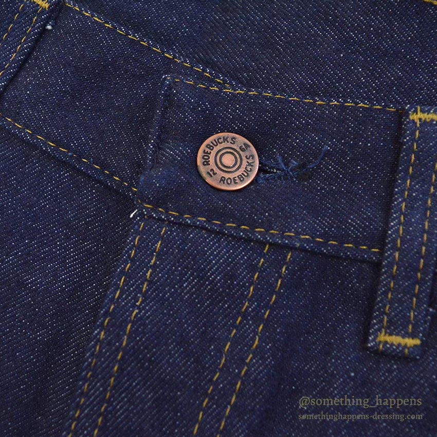 1970's~ DEADSTOCK ROEBUCKS DENIM PANTS ... W34/L29