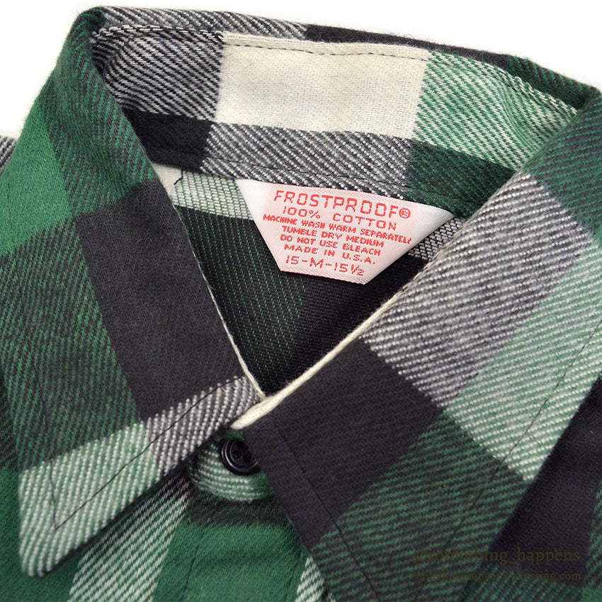1970's~ DEADSTOCK FROST PROOF PAYMASTER FLANNEL SHIRT...M