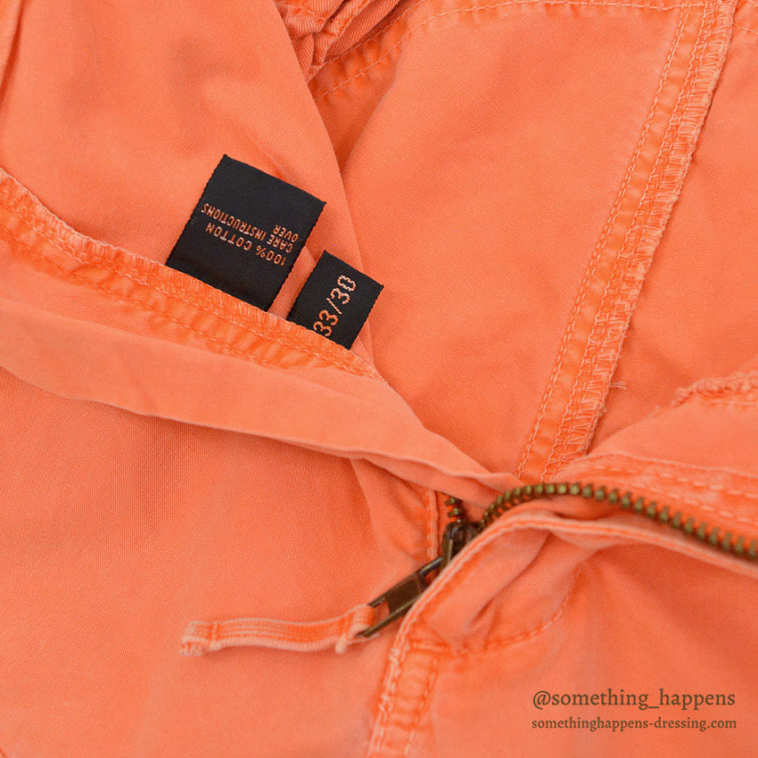 1990's~ POLO RALPH LAUREN PARACHUTE PANTS / ORANGE  ... W33/L30