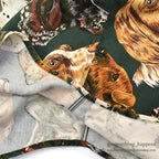 1980's BANANA REPUBLIC SAFARI & TRAVEL DOG ​​PRINT SHIRT 2 ... M