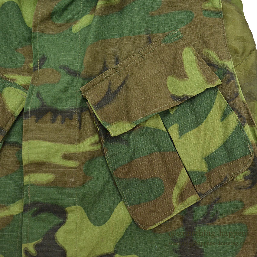 1960's USARMY ERDL JUNGLE FATIGUE VEST PONCHO LINER / VIETNAM THEATER MADE...