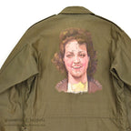 1940's WW2 M1943 FIELD JACKET / PORTRAIT PAINT, SUPER RARE ... 34L
