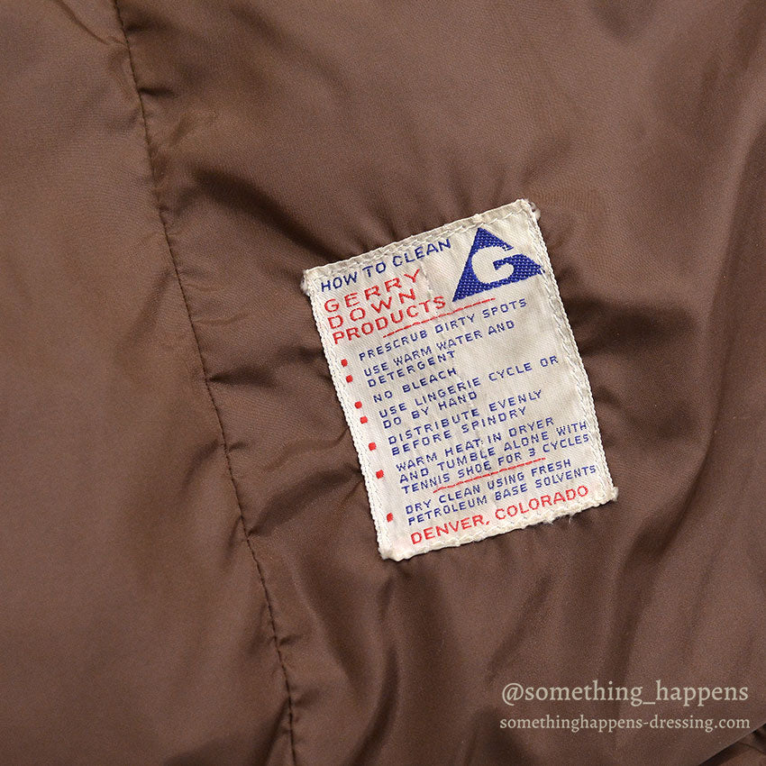 1970's GERRY DOWN SLOPE COAT / BROWN...X-LARGE