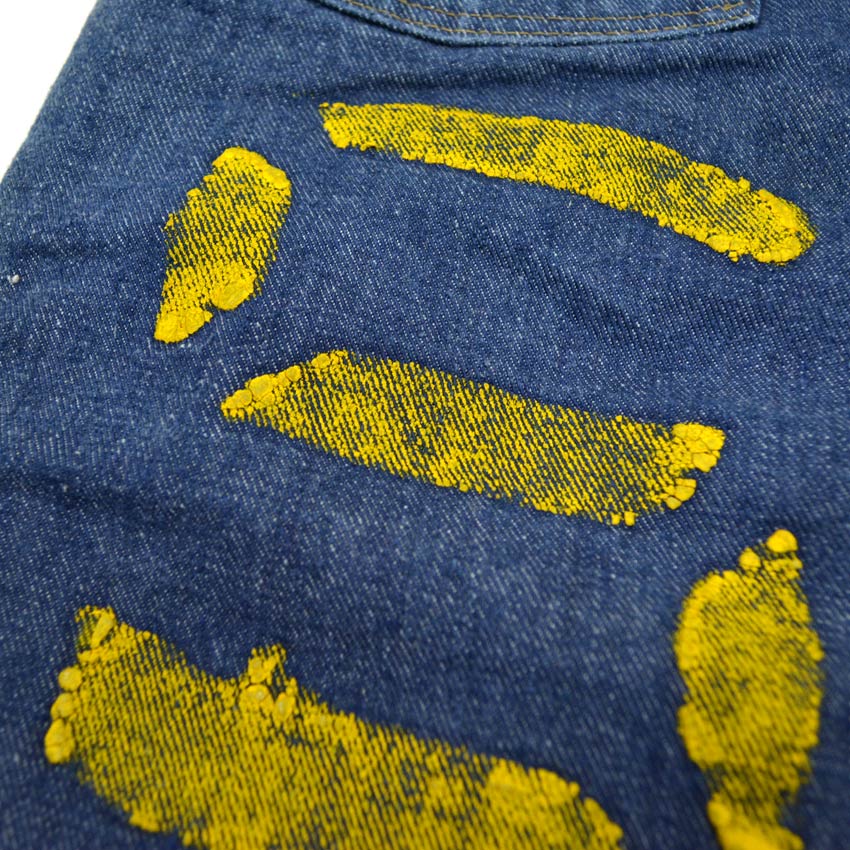 60's E&W The Plains RIDER INDIGO DENIM PANTS RODEO PAINT