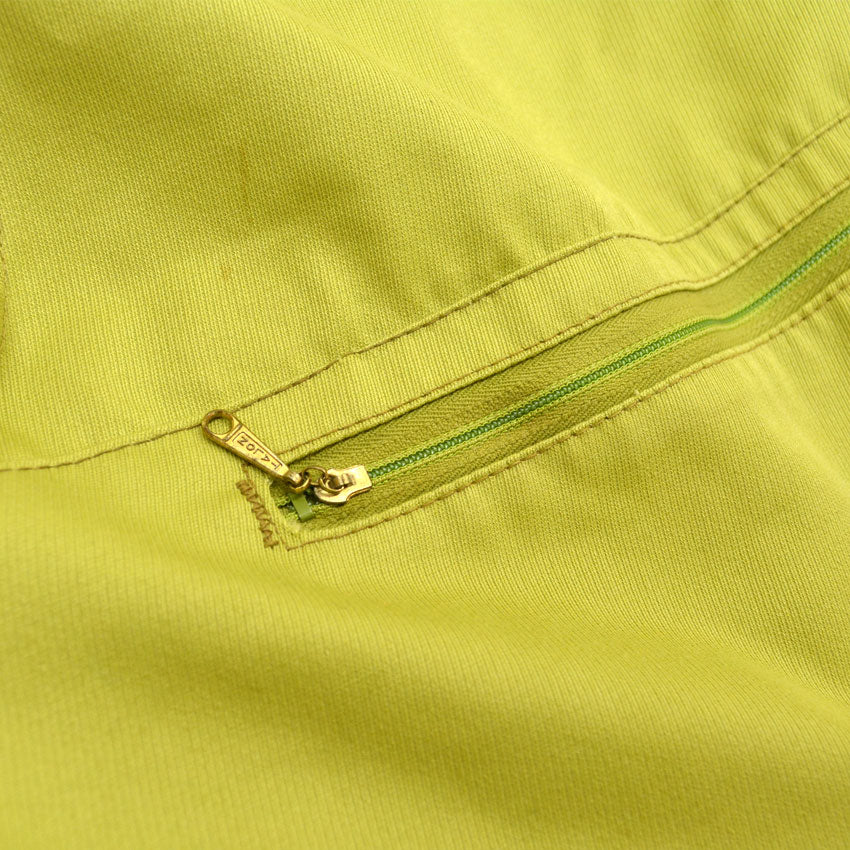~70's ideal fishing vest, lime green... M