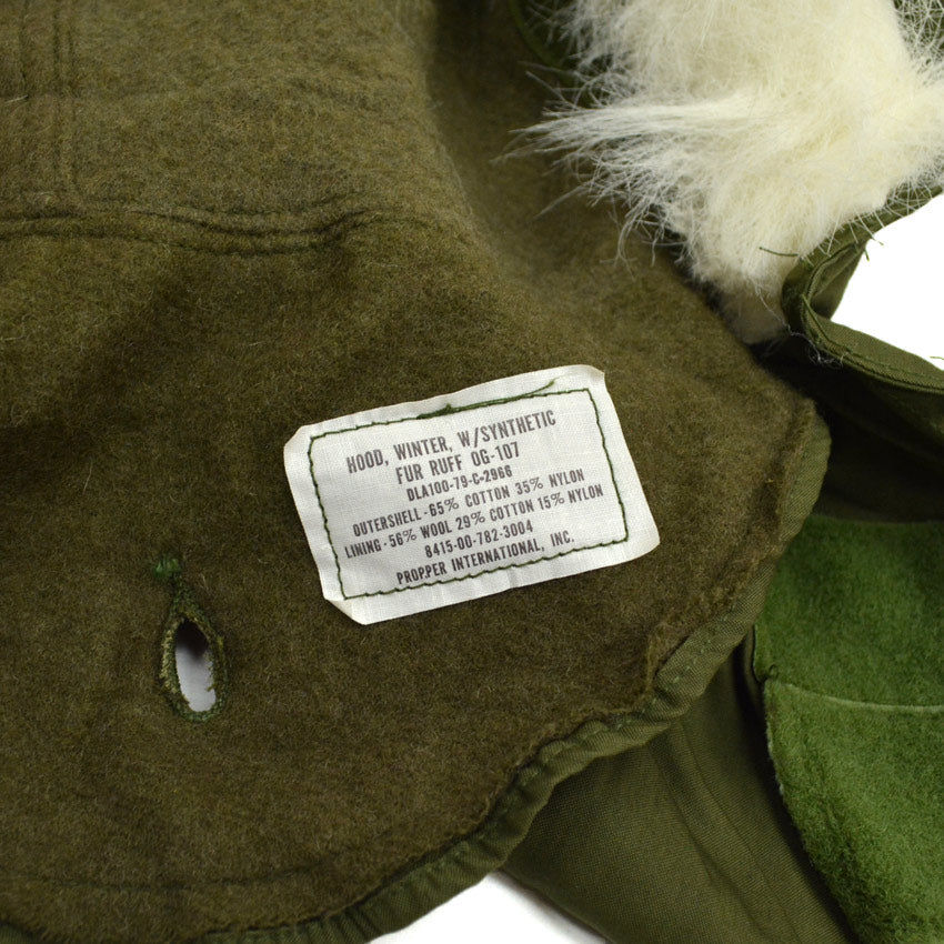 70's Deadstock US ARMY M-65 Fishtail Parka 3-Piece Set... Size S