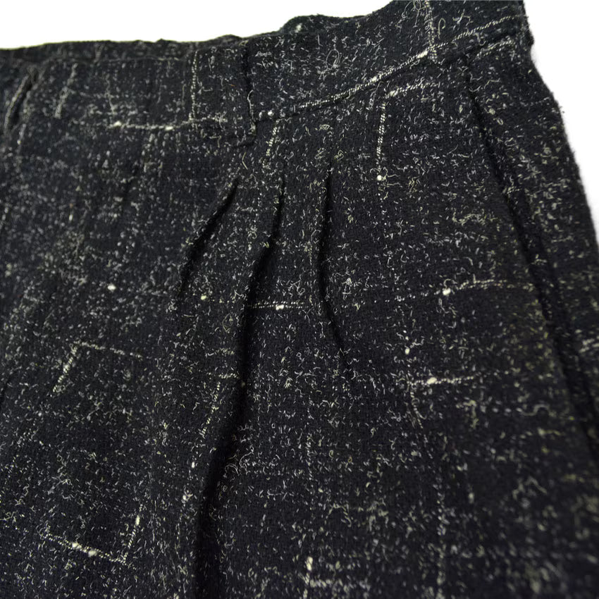 70's COTLER Fleck Pattern Black Wool Slacks...