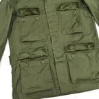 80's- FRONTLINE Civilian All-Cotton BDU Jacket OD ... MR