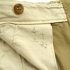 1940s US ARMY M-1943 Khaki Chino Pants with Gas Flap... W32 x L31
