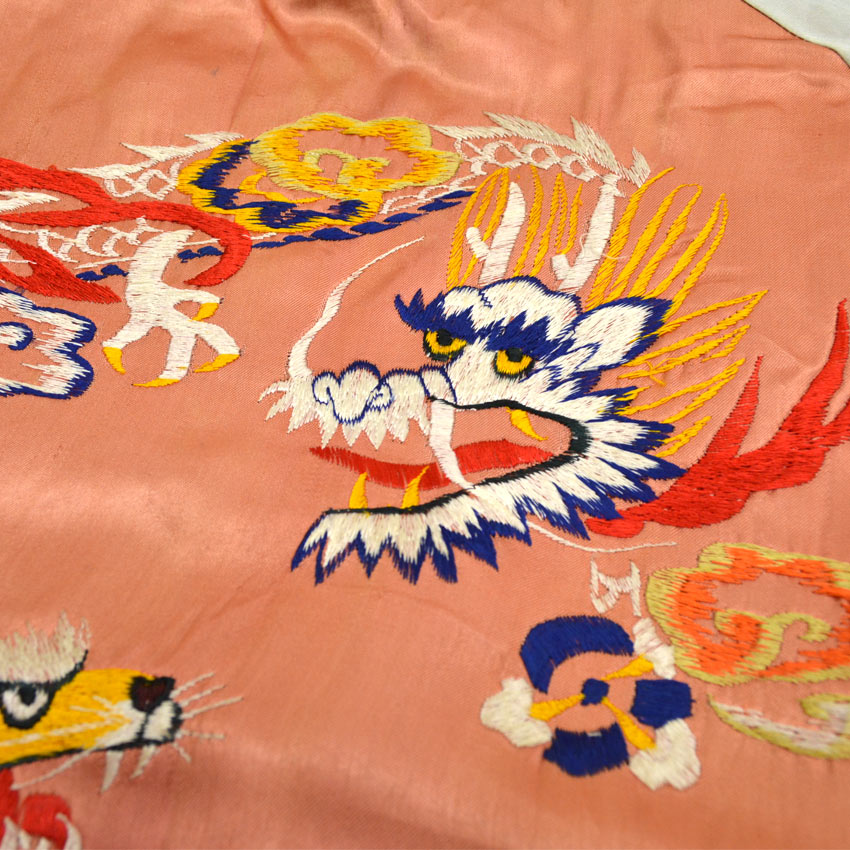 1950s Japan Souvenir Jacket (Sukajan) - Tiger & Dragon design, NBK zipper...
