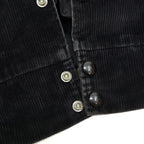 90's K-BRAND BLACK PLAIN CORDUROY JACKET...XL