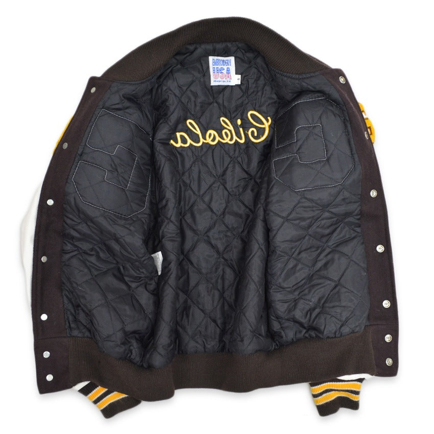 EMBROIDERY USA FULL PATCH VARSITY JACKET...S