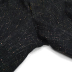 1950s-era black pinstripe Fleck Pattern kasuri wool slacks...