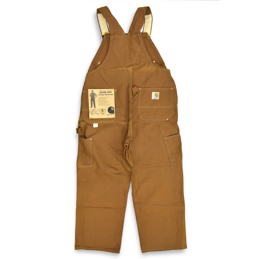 1970's DEADSTOCK CARHARTT BROWN DUCK DOUBLE KNEE OVERALL... W36 L28