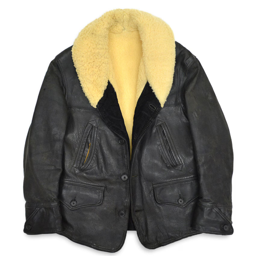 1930's H&L BLOCK HORSEHIDE CAR COAT...