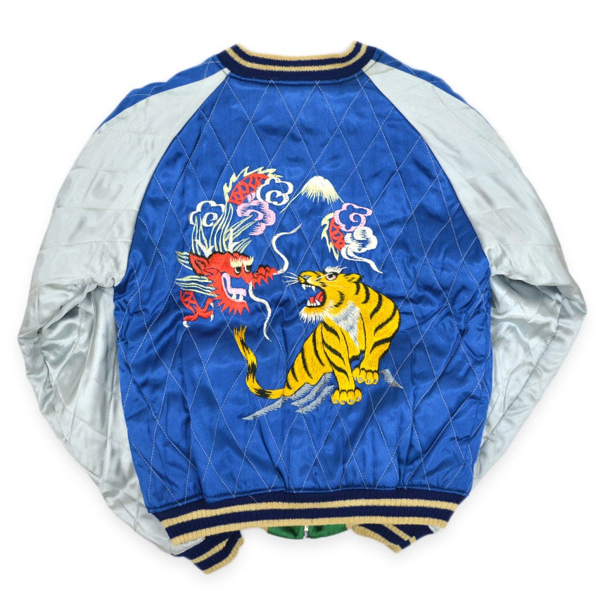 1950s JAPAN SOUVENIR JACKET (Sukajan) with Tiger Face and TTS Zipper...