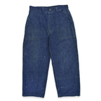 1940's USNAVY WW2 DENIM TROUSERS METAL BUTTON... W32