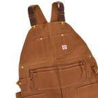 1950's DEADSTOCK CARHARTT BROWN DUCK DOUBLE KNEE OVERALL... W42 L32