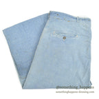 ~1940's PIN CHECK COTTON WORK TROUSERS...W35 L29