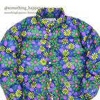 1970's GERRY HIPPIE FLOWER PATTERN ALL OVER PRINT DOWN JACKET...