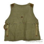~1970's SAFARI HUNTING CANVAS & LEATHER VEST MADE IN SPAIN...