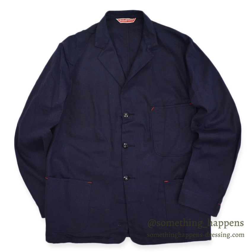 ~1960's DEADSTOCK CARHARTTS OVERALLS DARK NAVY WORK JACKET EURO... 42