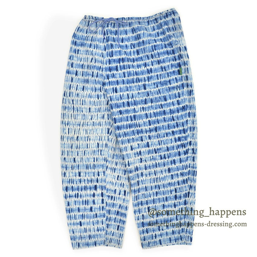 1980s BIS BIS Indigo Tie-Dye Cotton Easy Pants... Size S