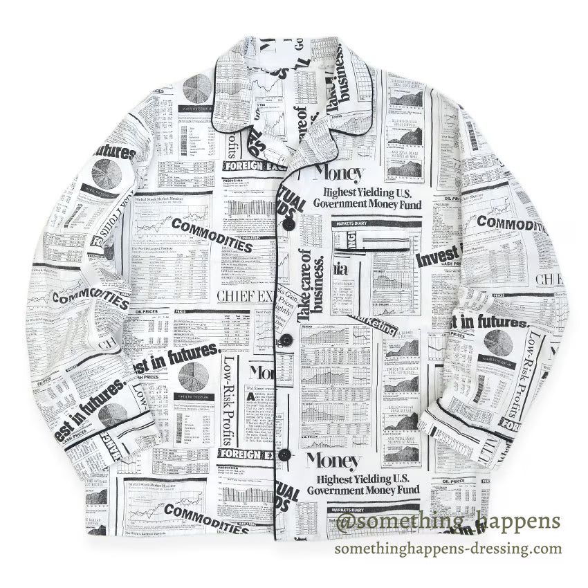 1980's WALL STREET INVESTMENT PAJAMA SHIRT & PANTS ...
