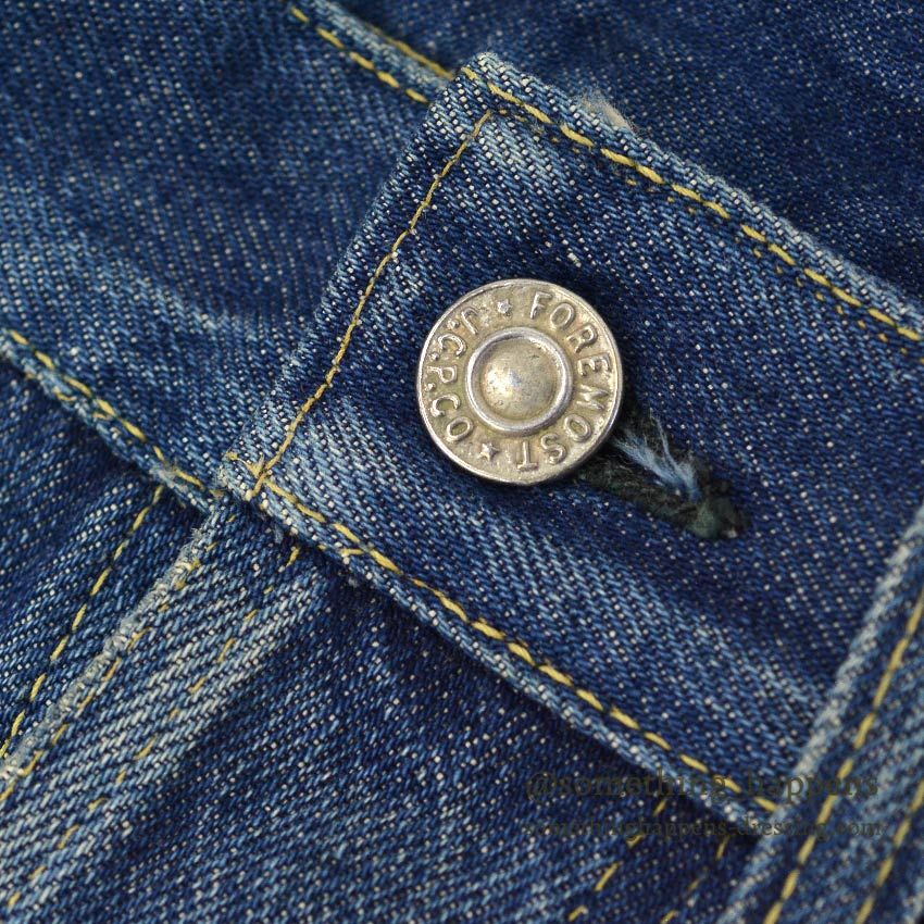 1940's JCPCO FOREMOST WW2 DENIM PANTS...W30/L33
