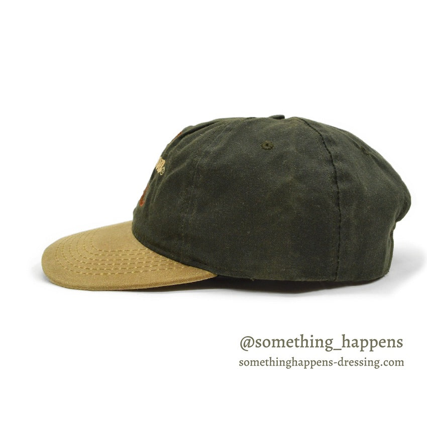〜1990's REMINGTON OILED COTTON GAME CAP DEEP GREEN ...