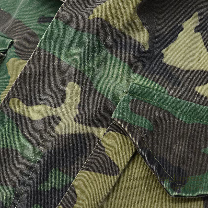 1980's M-65 WOODLAND TWILL CAMO JACKET... SMALL