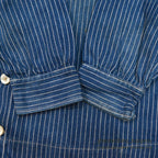 ~1920's ANTIQUE INDIGO STRIPE CALICO KIDS BLOUSE...