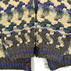 OLD ECUADOR HAND MADE WOOL KNIT CARDIGAN...