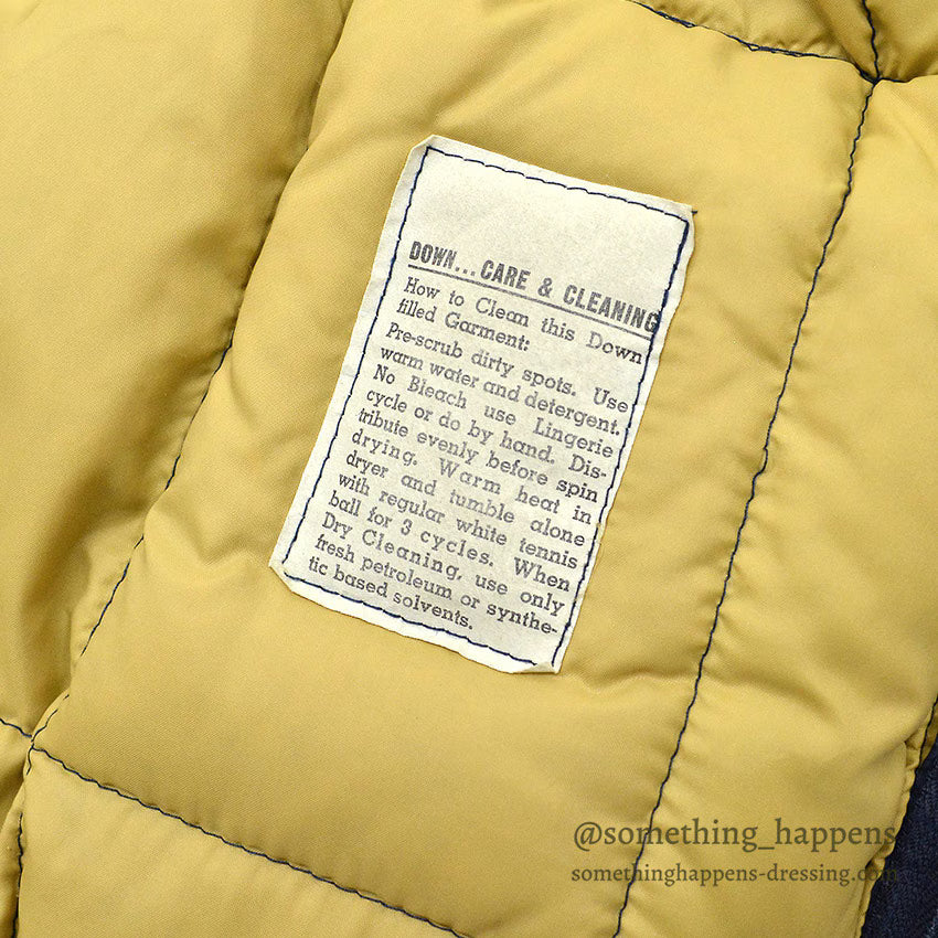 1970's~ WILLIAM BARRY NAVY DOWN COAT...M