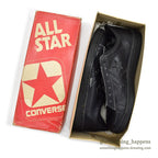 1980's DEADSTOCK CONVERSE ALLSTAR OFFICIAL PRO OX BLACK LEATHER... 81/2