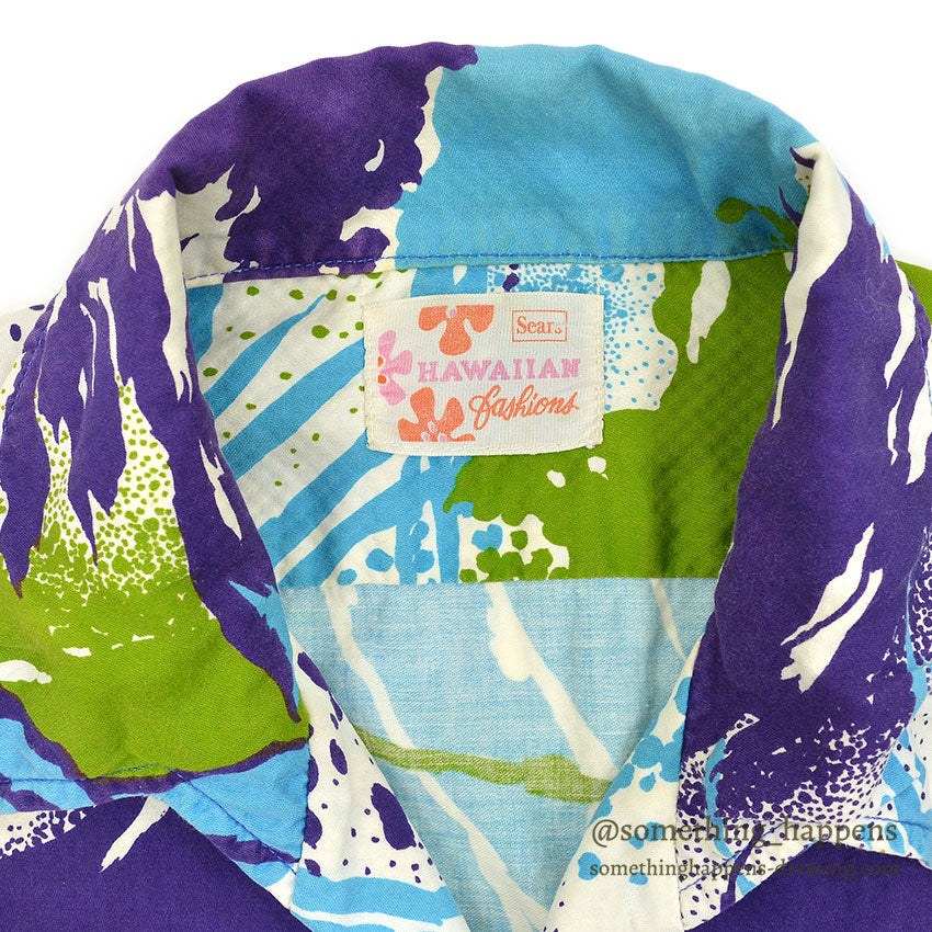 1970's SEARS ABSTRACT PRINT S/S SHIRT ...
