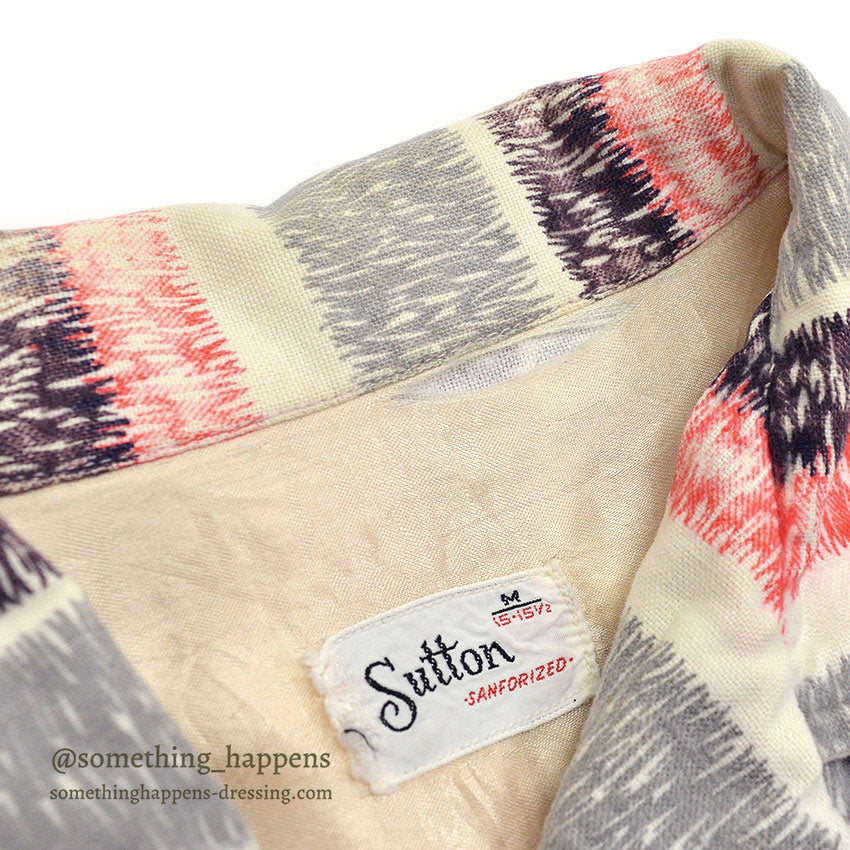 1950's SUTTON PRINT FLANNEL SHIRT...