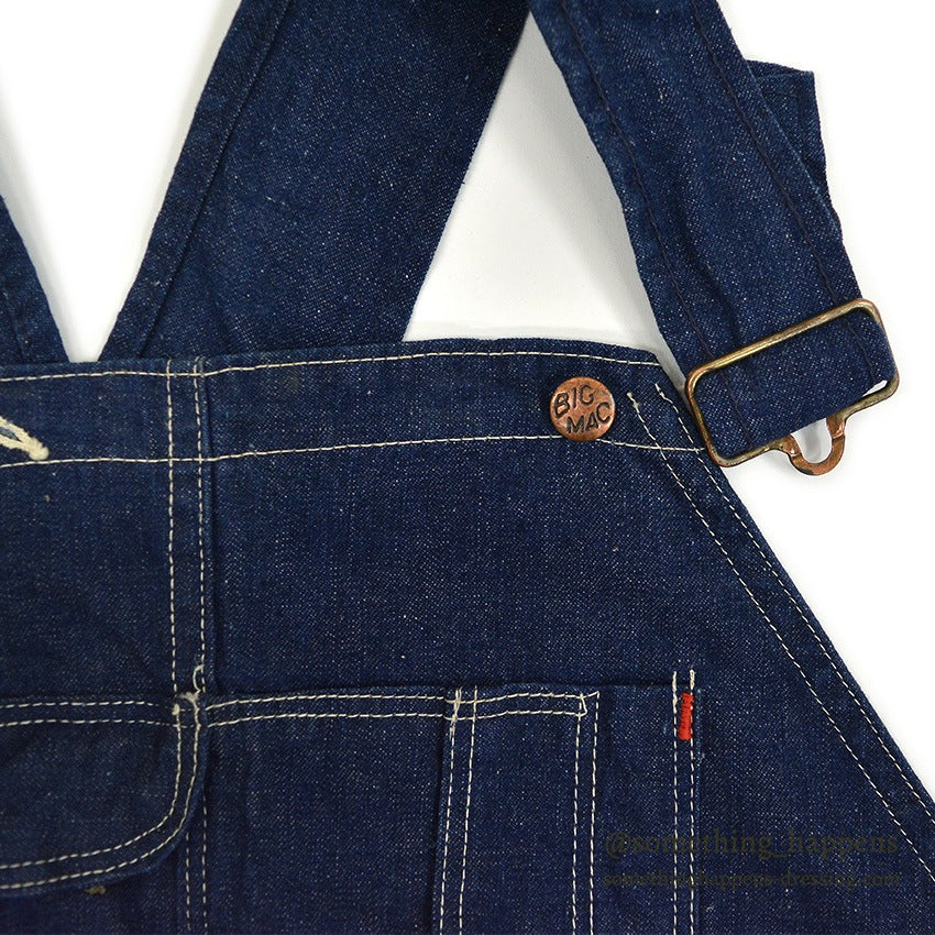 1950's BIGMAC PENNEY'S DENIM OVERALL DARK... W42/L27