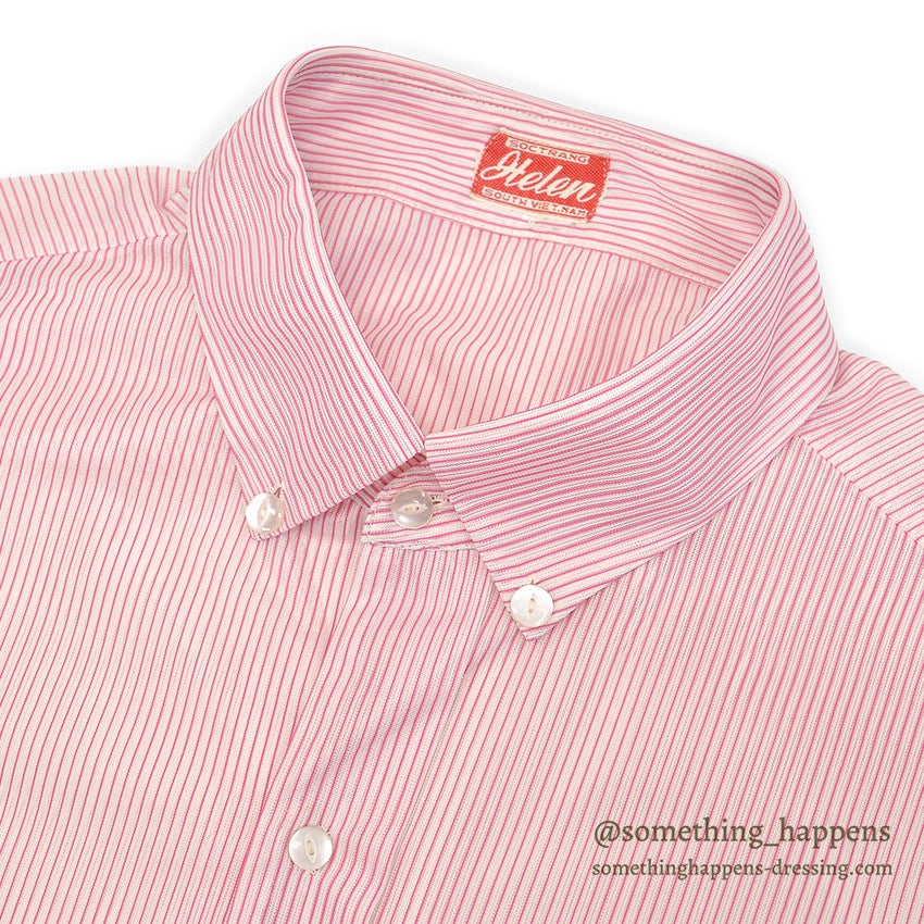 1960's~ Helen SOUTH VIETNAM SOUVENIR S/S SHIRT RED STRIPE ...