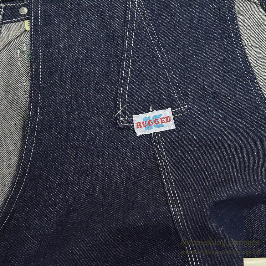 1970's DEADSTOCK RUGGED DENIM OVERALL... W36/L34