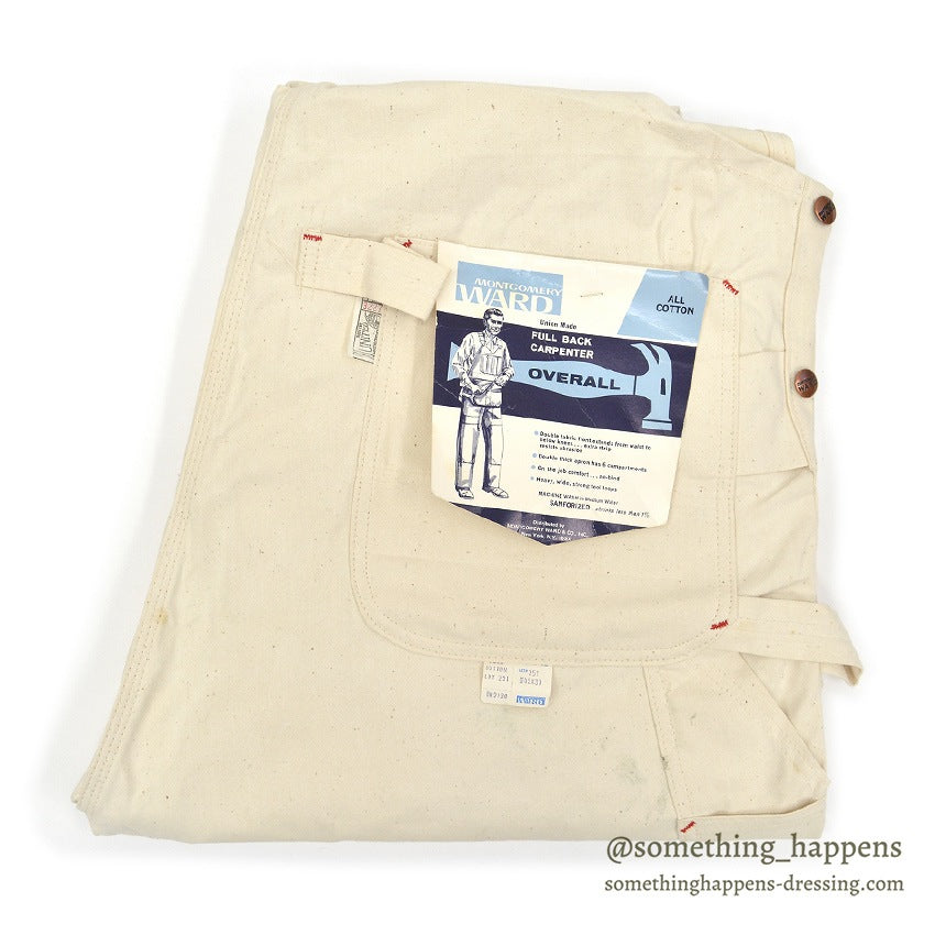~1970's DEADSTOCK MONTGOMERY WARD DOUBLE KNEE OVERALL ... W42/L30